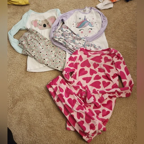 Set Of 3 Childrens Place Girls Pajama Sets Long Sleeve Pants Size 14/16 #G300 - Picture 1 of 4